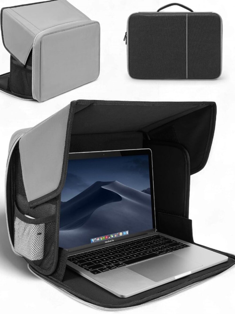 Laptop Sun Shade, Fits 13-16 inch Laptop, UV-Heat Reflective & Water-Resistant